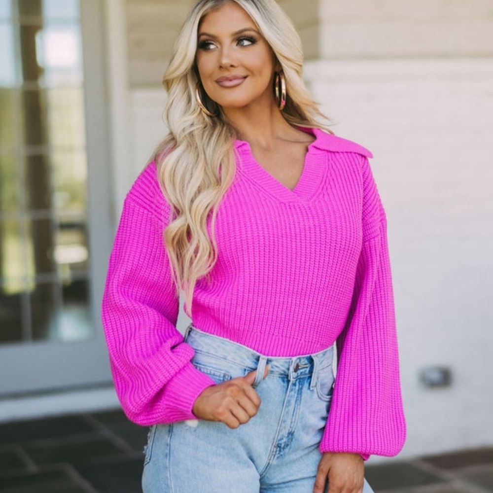Magenta sweater - Picture 3 of 8